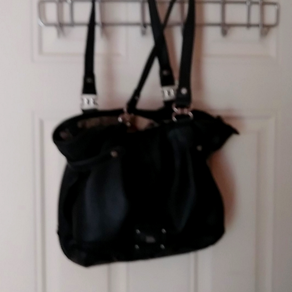 Black Leather Sak purse